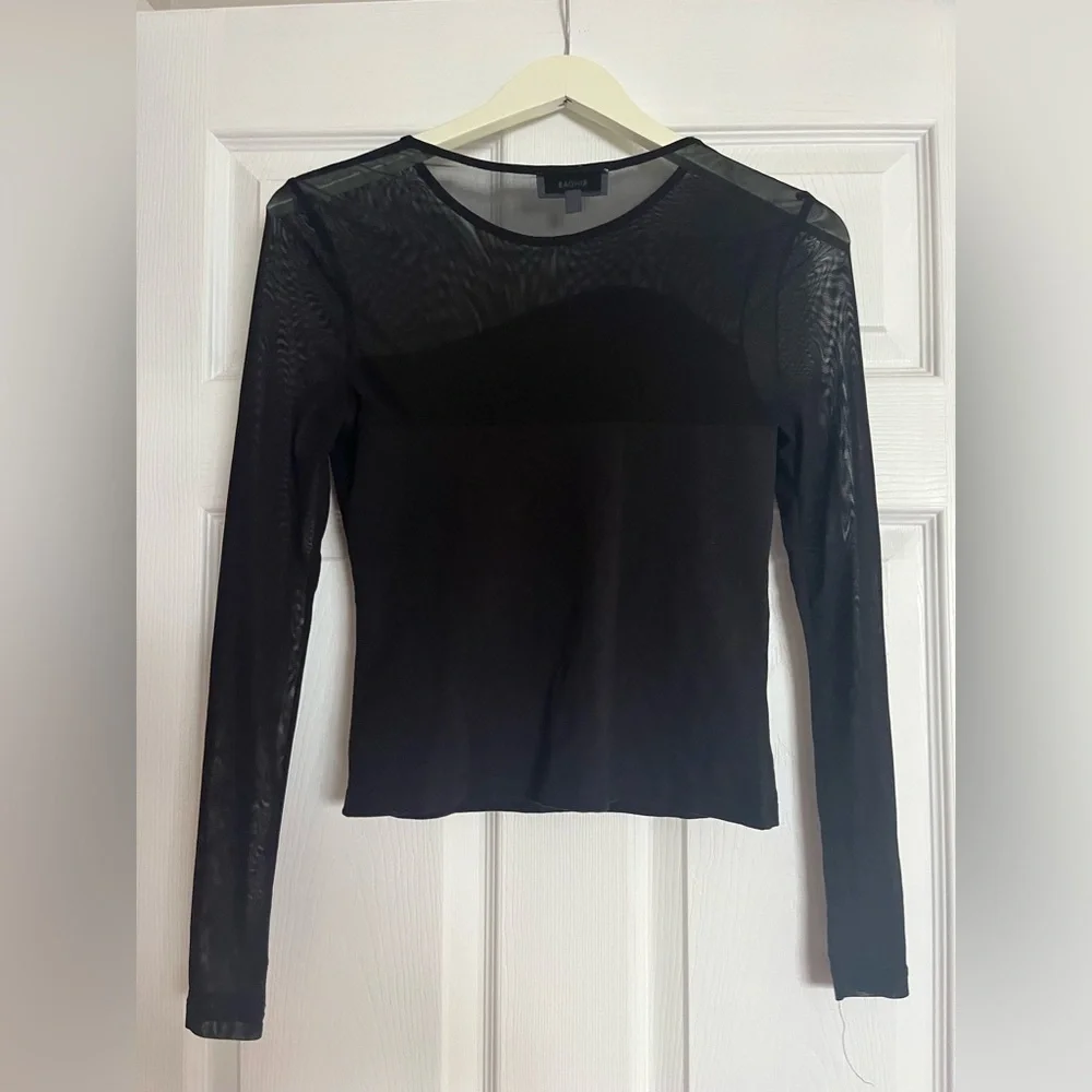 Elegant Black Sheer Top - Picture 1 of 5